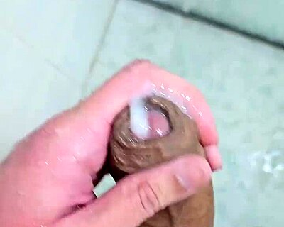 Young cute twink enjoying a steamy solo shower moment