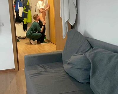 I slipped into my stepbrother's room, gave him a deep blowjob, and savored his cum.
